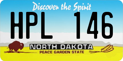 ND license plate HPL146