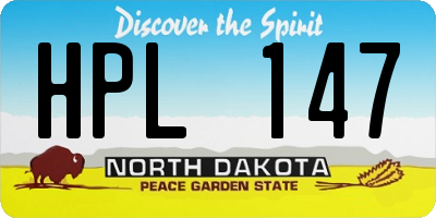 ND license plate HPL147