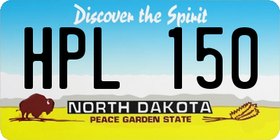 ND license plate HPL150