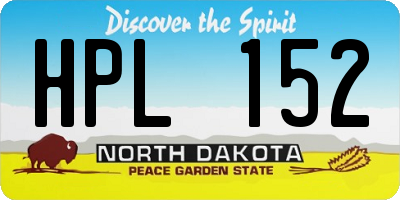 ND license plate HPL152