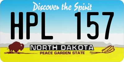ND license plate HPL157