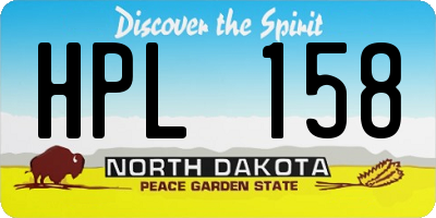 ND license plate HPL158