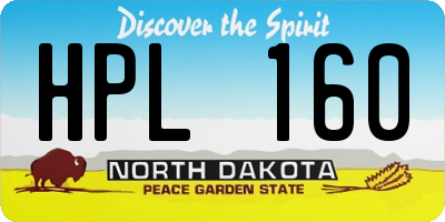 ND license plate HPL160