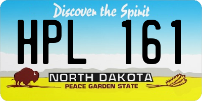 ND license plate HPL161