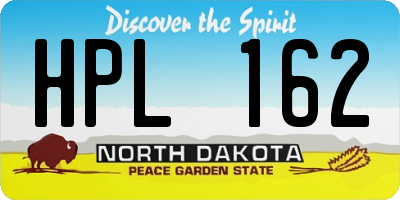 ND license plate HPL162