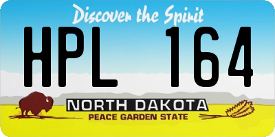 ND license plate HPL164