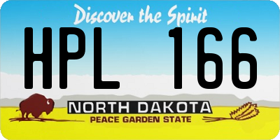 ND license plate HPL166