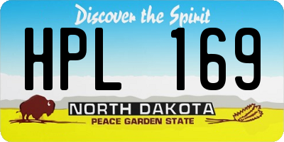 ND license plate HPL169
