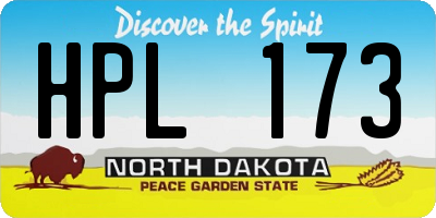 ND license plate HPL173