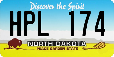 ND license plate HPL174