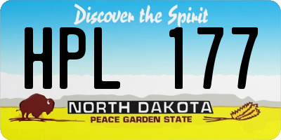 ND license plate HPL177