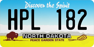 ND license plate HPL182