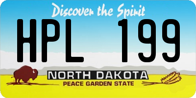 ND license plate HPL199