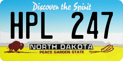 ND license plate HPL247