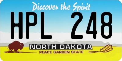 ND license plate HPL248