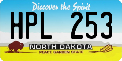 ND license plate HPL253