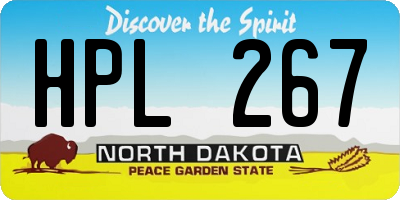 ND license plate HPL267
