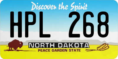 ND license plate HPL268