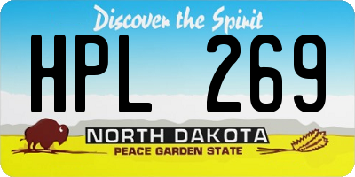 ND license plate HPL269