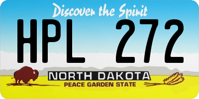 ND license plate HPL272