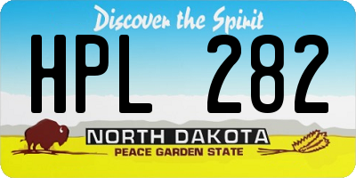 ND license plate HPL282