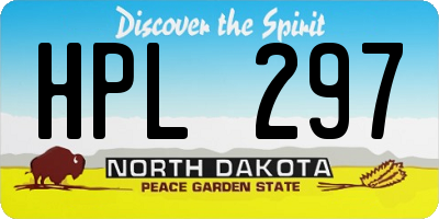 ND license plate HPL297