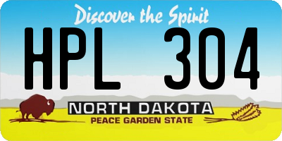 ND license plate HPL304