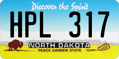 ND license plate HPL317