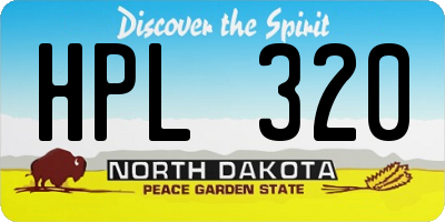 ND license plate HPL320