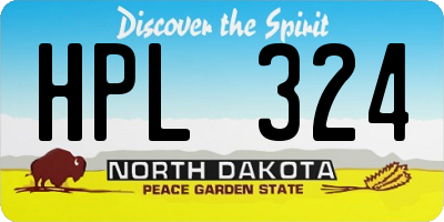 ND license plate HPL324