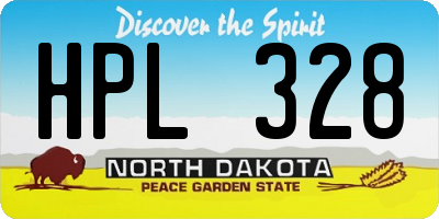 ND license plate HPL328