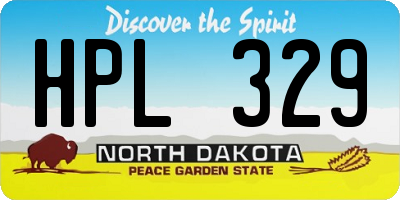 ND license plate HPL329