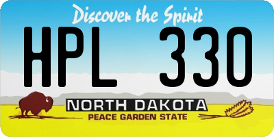 ND license plate HPL330