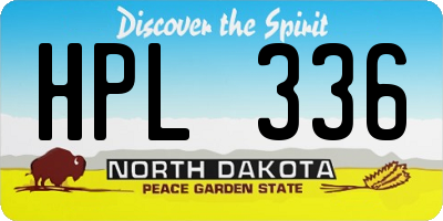 ND license plate HPL336
