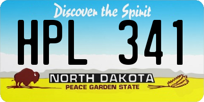 ND license plate HPL341