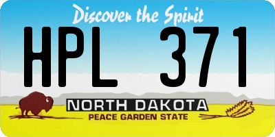 ND license plate HPL371