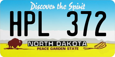 ND license plate HPL372
