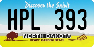 ND license plate HPL393