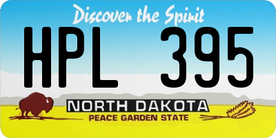 ND license plate HPL395
