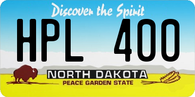ND license plate HPL400