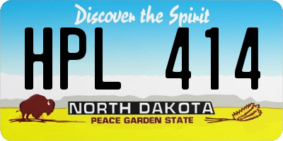 ND license plate HPL414