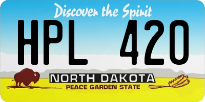 ND license plate HPL420