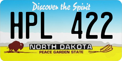 ND license plate HPL422