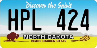 ND license plate HPL424