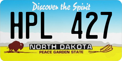 ND license plate HPL427