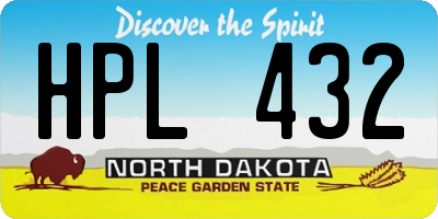 ND license plate HPL432