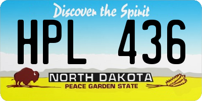 ND license plate HPL436