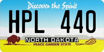 ND license plate HPL440