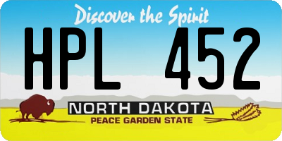 ND license plate HPL452