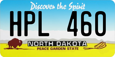 ND license plate HPL460